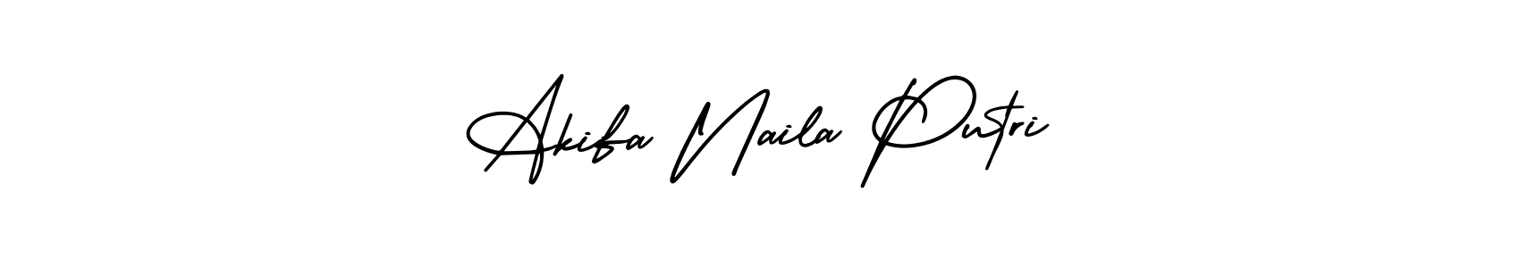 How to make Akifa Naila Putri signature? AmerikaSignatureDemo-Regular is a professional autograph style. Create handwritten signature for Akifa Naila Putri name. Akifa Naila Putri signature style 3 images and pictures png