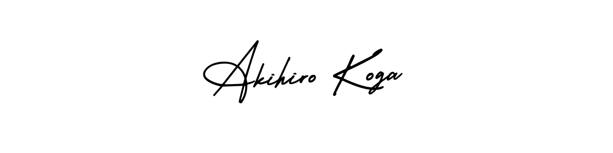 This is the best signature style for the Akihiro Koga name. Also you like these signature font (AmerikaSignatureDemo-Regular). Mix name signature. Akihiro Koga signature style 3 images and pictures png