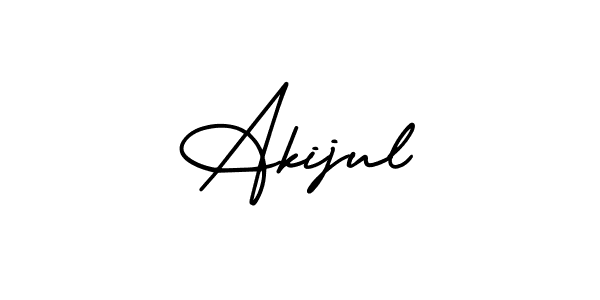 Akijul stylish signature style. Best Handwritten Sign (AmerikaSignatureDemo-Regular) for my name. Handwritten Signature Collection Ideas for my name Akijul. Akijul signature style 3 images and pictures png