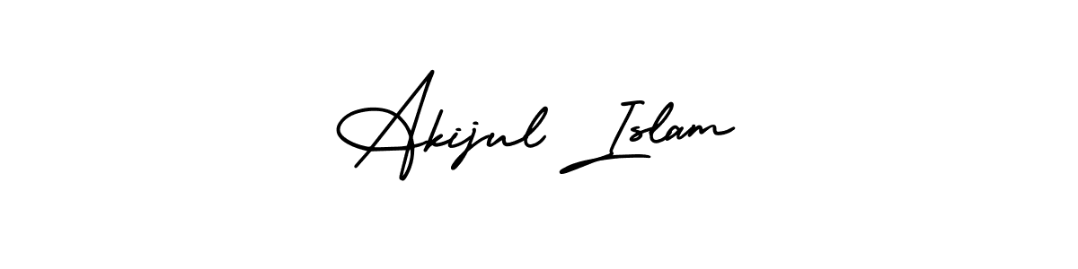 Make a beautiful signature design for name Akijul Islam. With this signature (AmerikaSignatureDemo-Regular) style, you can create a handwritten signature for free. Akijul Islam signature style 3 images and pictures png