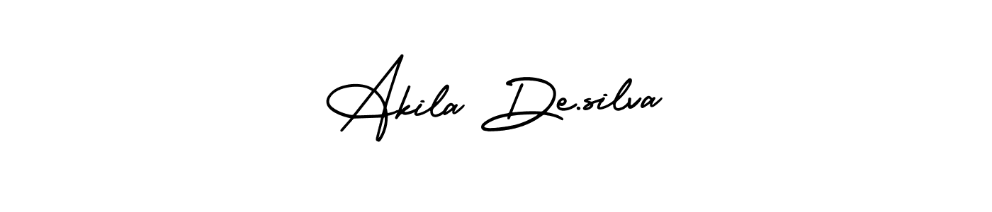 The best way (AmerikaSignatureDemo-Regular) to make a short signature is to pick only two or three words in your name. The name Akila De.silva include a total of six letters. For converting this name. Akila De.silva signature style 3 images and pictures png