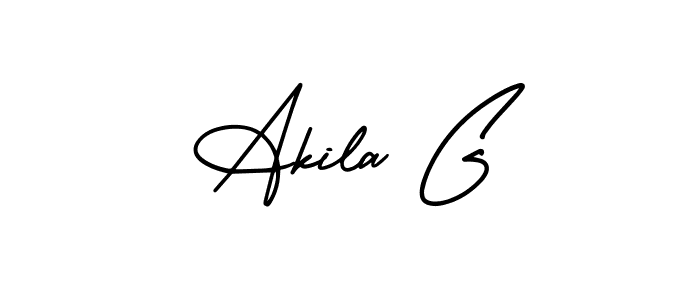 Make a beautiful signature design for name Akila G. With this signature (AmerikaSignatureDemo-Regular) style, you can create a handwritten signature for free. Akila G signature style 3 images and pictures png
