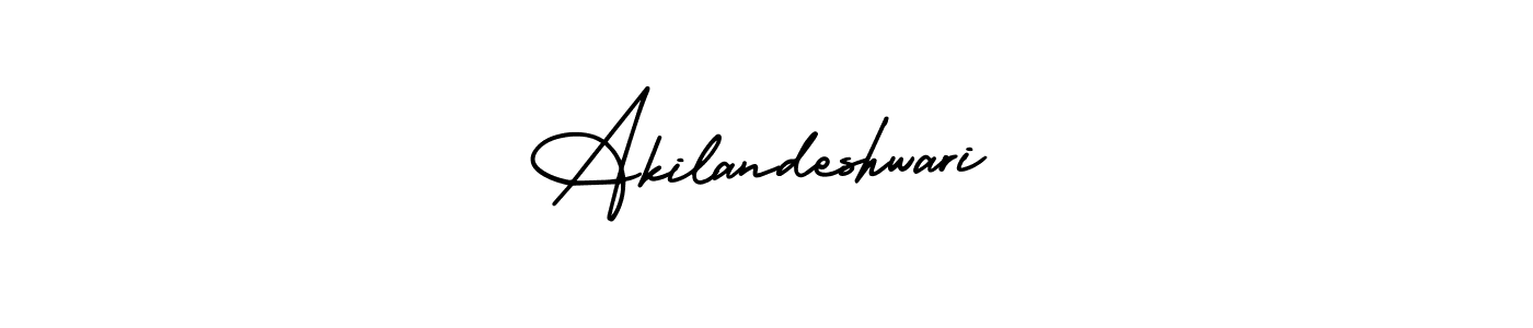 Akilandeshwari stylish signature style. Best Handwritten Sign (AmerikaSignatureDemo-Regular) for my name. Handwritten Signature Collection Ideas for my name Akilandeshwari. Akilandeshwari signature style 3 images and pictures png