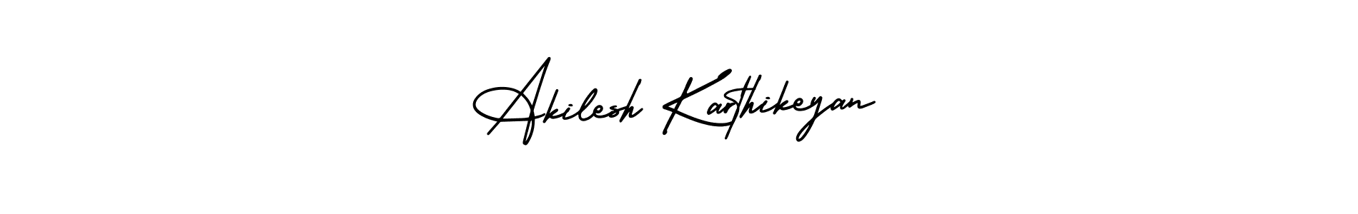 Design your own signature with our free online signature maker. With this signature software, you can create a handwritten (AmerikaSignatureDemo-Regular) signature for name Akilesh Karthikeyan. Akilesh Karthikeyan signature style 3 images and pictures png