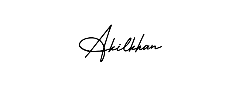 Similarly AmerikaSignatureDemo-Regular is the best handwritten signature design. Signature creator online .You can use it as an online autograph creator for name Akilkhan. Akilkhan signature style 3 images and pictures png