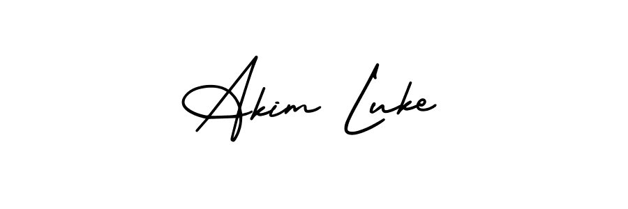 Make a beautiful signature design for name Akim Luke. With this signature (AmerikaSignatureDemo-Regular) style, you can create a handwritten signature for free. Akim Luke signature style 3 images and pictures png