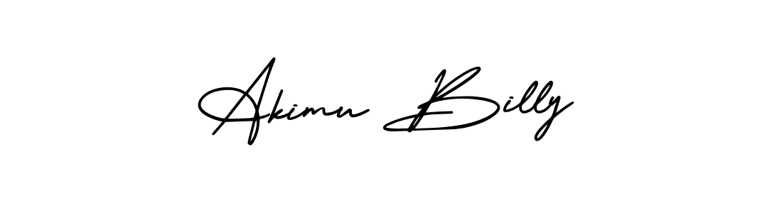 Also You can easily find your signature by using the search form. We will create Akimu Billy name handwritten signature images for you free of cost using AmerikaSignatureDemo-Regular sign style. Akimu Billy signature style 3 images and pictures png