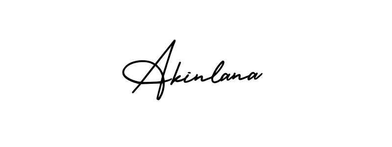 Design your own signature with our free online signature maker. With this signature software, you can create a handwritten (AmerikaSignatureDemo-Regular) signature for name Akinlana. Akinlana signature style 3 images and pictures png