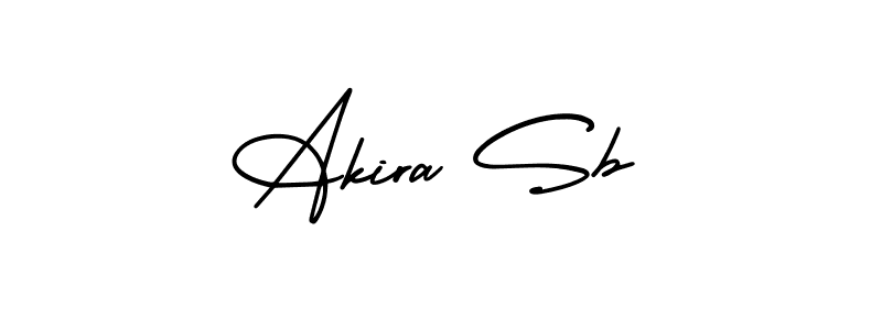 Akira Sb stylish signature style. Best Handwritten Sign (AmerikaSignatureDemo-Regular) for my name. Handwritten Signature Collection Ideas for my name Akira Sb. Akira Sb signature style 3 images and pictures png