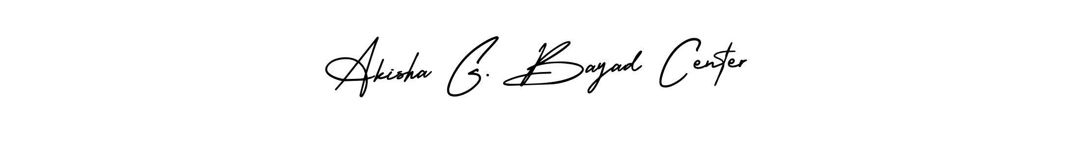 Similarly AmerikaSignatureDemo-Regular is the best handwritten signature design. Signature creator online .You can use it as an online autograph creator for name Akisha G. Bayad Center. Akisha G. Bayad Center signature style 3 images and pictures png