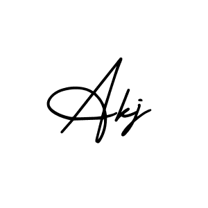 How to make Akj signature? AmerikaSignatureDemo-Regular is a professional autograph style. Create handwritten signature for Akj name. Akj signature style 3 images and pictures png