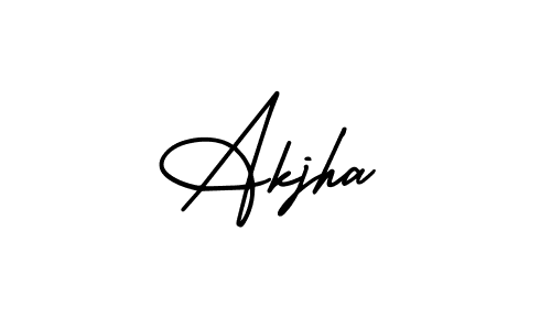 How to make Akjha signature? AmerikaSignatureDemo-Regular is a professional autograph style. Create handwritten signature for Akjha name. Akjha signature style 3 images and pictures png