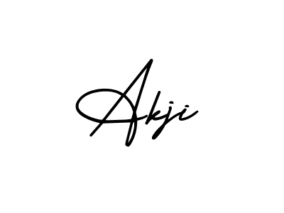 Make a beautiful signature design for name Akji. With this signature (AmerikaSignatureDemo-Regular) style, you can create a handwritten signature for free. Akji signature style 3 images and pictures png