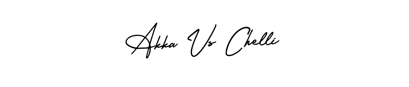 It looks lik you need a new signature style for name Akka Vs Chelli. Design unique handwritten (AmerikaSignatureDemo-Regular) signature with our free signature maker in just a few clicks. Akka Vs Chelli signature style 3 images and pictures png