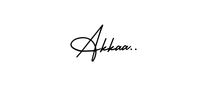 The best way (AmerikaSignatureDemo-Regular) to make a short signature is to pick only two or three words in your name. The name Akkaa.. include a total of six letters. For converting this name. Akkaa.. signature style 3 images and pictures png