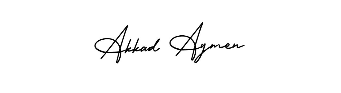 It looks lik you need a new signature style for name Akkad Aymen. Design unique handwritten (AmerikaSignatureDemo-Regular) signature with our free signature maker in just a few clicks. Akkad Aymen signature style 3 images and pictures png