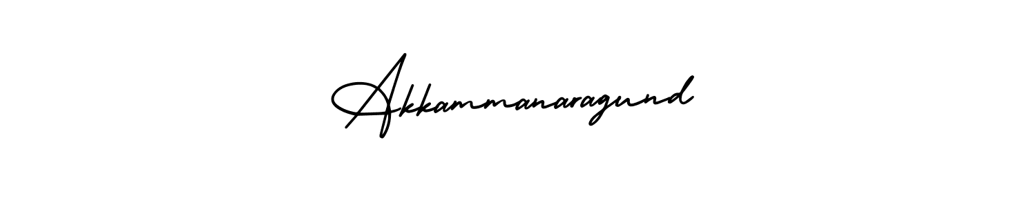 You should practise on your own different ways (AmerikaSignatureDemo-Regular) to write your name (Akkammanaragund) in signature. don't let someone else do it for you. Akkammanaragund signature style 3 images and pictures png