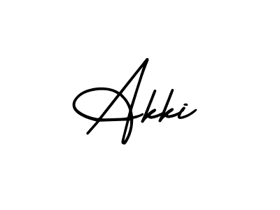 Design your own signature with our free online signature maker. With this signature software, you can create a handwritten (AmerikaSignatureDemo-Regular) signature for name Akki. Akki signature style 3 images and pictures png