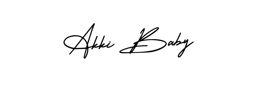 Also we have Akki Baby name is the best signature style. Create professional handwritten signature collection using AmerikaSignatureDemo-Regular autograph style. Akki Baby signature style 3 images and pictures png