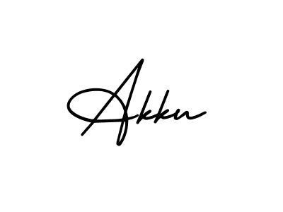 Akku stylish signature style. Best Handwritten Sign (AmerikaSignatureDemo-Regular) for my name. Handwritten Signature Collection Ideas for my name Akku. Akku signature style 3 images and pictures png