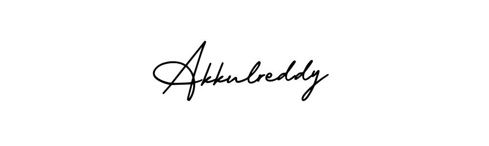 Make a beautiful signature design for name Akkulreddy. With this signature (AmerikaSignatureDemo-Regular) style, you can create a handwritten signature for free. Akkulreddy signature style 3 images and pictures png