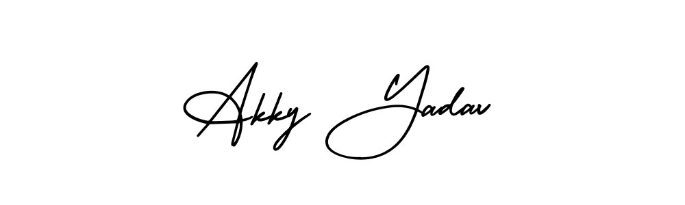 Create a beautiful signature design for name Akky Yadav. With this signature (AmerikaSignatureDemo-Regular) fonts, you can make a handwritten signature for free. Akky Yadav signature style 3 images and pictures png