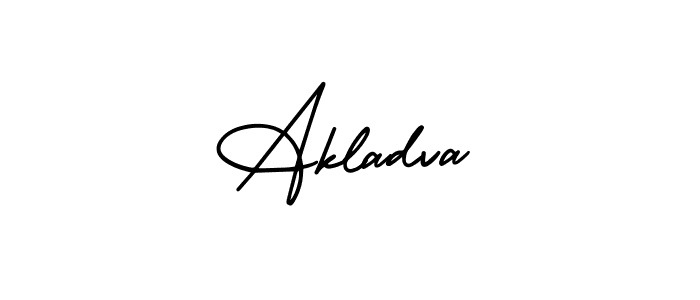 AmerikaSignatureDemo-Regular is a professional signature style that is perfect for those who want to add a touch of class to their signature. It is also a great choice for those who want to make their signature more unique. Get Akladva name to fancy signature for free. Akladva signature style 3 images and pictures png