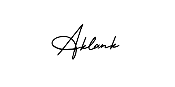 How to make Aklank name signature. Use AmerikaSignatureDemo-Regular style for creating short signs online. This is the latest handwritten sign. Aklank signature style 3 images and pictures png