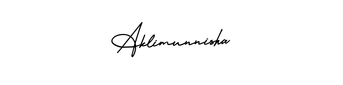 Here are the top 10 professional signature styles for the name Aklimunnisha. These are the best autograph styles you can use for your name. Aklimunnisha signature style 3 images and pictures png