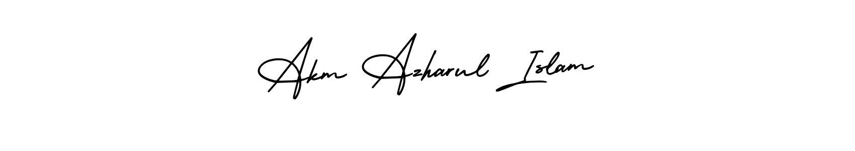 AmerikaSignatureDemo-Regular is a professional signature style that is perfect for those who want to add a touch of class to their signature. It is also a great choice for those who want to make their signature more unique. Get Akm Azharul Islam name to fancy signature for free. Akm Azharul Islam signature style 3 images and pictures png