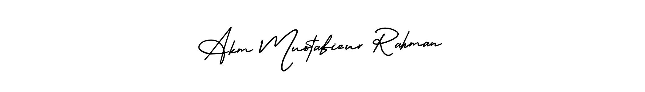 You should practise on your own different ways (AmerikaSignatureDemo-Regular) to write your name (Akm Mustafizur Rahman) in signature. don't let someone else do it for you. Akm Mustafizur Rahman signature style 3 images and pictures png