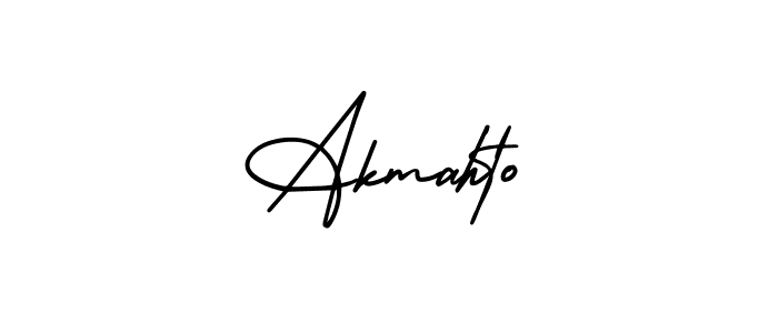 Make a beautiful signature design for name Akmahto. With this signature (AmerikaSignatureDemo-Regular) style, you can create a handwritten signature for free. Akmahto signature style 3 images and pictures png