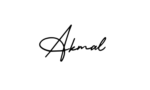 Use a signature maker to create a handwritten signature online. With this signature software, you can design (AmerikaSignatureDemo-Regular) your own signature for name Akmal. Akmal signature style 3 images and pictures png