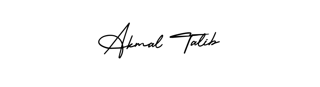 Create a beautiful signature design for name Akmal Talib. With this signature (AmerikaSignatureDemo-Regular) fonts, you can make a handwritten signature for free. Akmal Talib signature style 3 images and pictures png