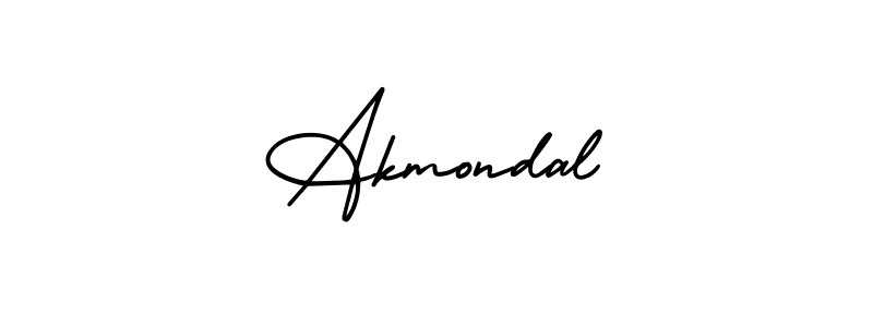 Similarly AmerikaSignatureDemo-Regular is the best handwritten signature design. Signature creator online .You can use it as an online autograph creator for name Akmondal. Akmondal signature style 3 images and pictures png