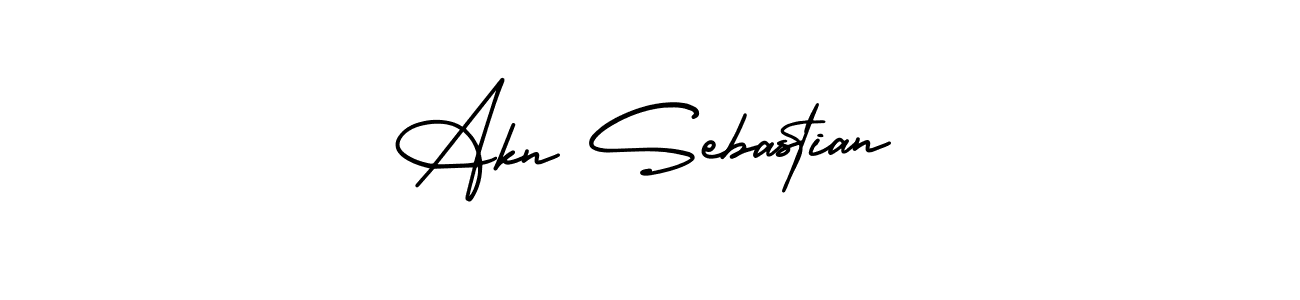 Akn Sebastian stylish signature style. Best Handwritten Sign (AmerikaSignatureDemo-Regular) for my name. Handwritten Signature Collection Ideas for my name Akn Sebastian. Akn Sebastian signature style 3 images and pictures png