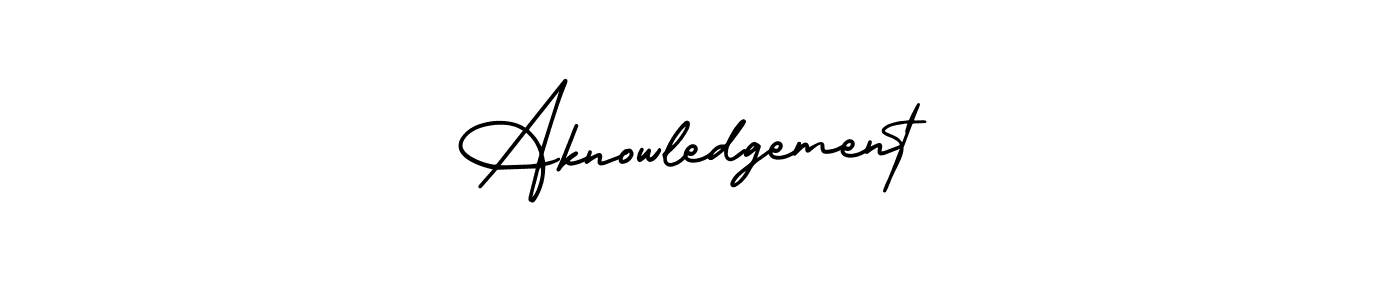 Use a signature maker to create a handwritten signature online. With this signature software, you can design (AmerikaSignatureDemo-Regular) your own signature for name Aknowledgement. Aknowledgement signature style 3 images and pictures png