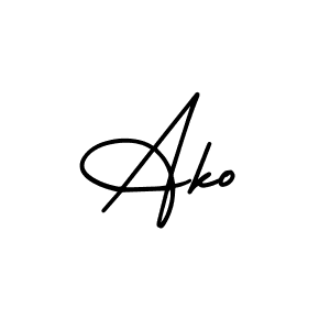 Also we have Ako name is the best signature style. Create professional handwritten signature collection using AmerikaSignatureDemo-Regular autograph style. Ako signature style 3 images and pictures png
