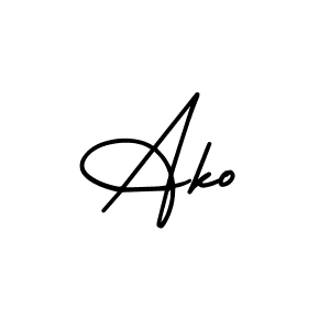 How to make Ako signature? AmerikaSignatureDemo-Regular is a professional autograph style. Create handwritten signature for Ako name. Ako signature style 3 images and pictures png