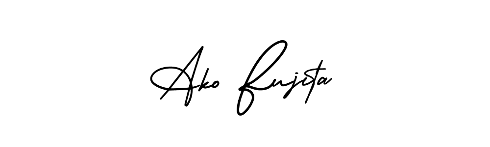 Create a beautiful signature design for name Ako Fujita. With this signature (AmerikaSignatureDemo-Regular) fonts, you can make a handwritten signature for free. Ako Fujita signature style 3 images and pictures png