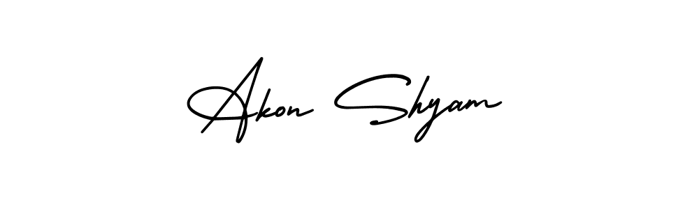 Design your own signature with our free online signature maker. With this signature software, you can create a handwritten (AmerikaSignatureDemo-Regular) signature for name Akon Shyam. Akon Shyam signature style 3 images and pictures png