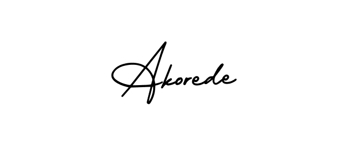 Also we have Akorede name is the best signature style. Create professional handwritten signature collection using AmerikaSignatureDemo-Regular autograph style. Akorede signature style 3 images and pictures png