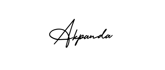 Make a beautiful signature design for name Akpanda. With this signature (AmerikaSignatureDemo-Regular) style, you can create a handwritten signature for free. Akpanda signature style 3 images and pictures png
