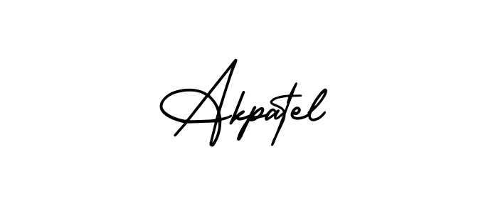 Make a beautiful signature design for name Akpatel. With this signature (AmerikaSignatureDemo-Regular) style, you can create a handwritten signature for free. Akpatel signature style 3 images and pictures png