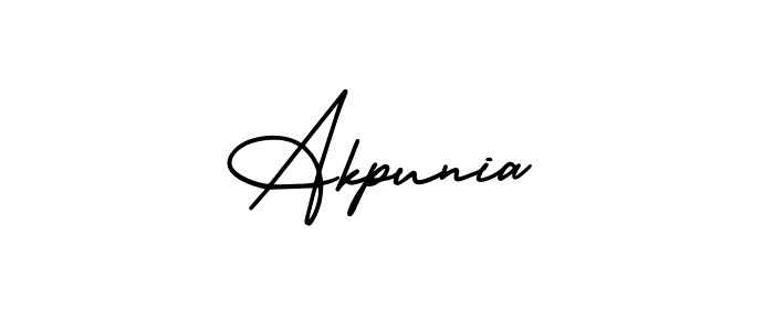 You can use this online signature creator to create a handwritten signature for the name Akpunia. This is the best online autograph maker. Akpunia signature style 3 images and pictures png