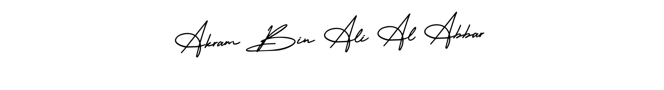 It looks lik you need a new signature style for name Akram Bin Ali Al Abbar. Design unique handwritten (AmerikaSignatureDemo-Regular) signature with our free signature maker in just a few clicks. Akram Bin Ali Al Abbar signature style 3 images and pictures png