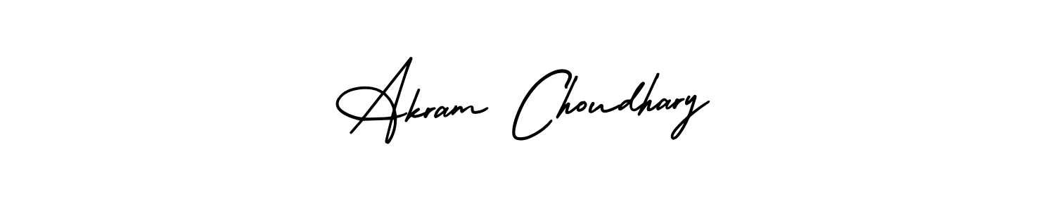 Akram Choudhary stylish signature style. Best Handwritten Sign (AmerikaSignatureDemo-Regular) for my name. Handwritten Signature Collection Ideas for my name Akram Choudhary. Akram Choudhary signature style 3 images and pictures png