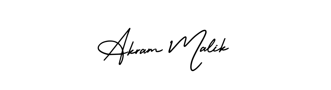 It looks lik you need a new signature style for name Akram Malik. Design unique handwritten (AmerikaSignatureDemo-Regular) signature with our free signature maker in just a few clicks. Akram Malik signature style 3 images and pictures png