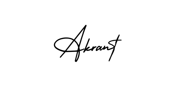 Make a beautiful signature design for name Akrant. With this signature (AmerikaSignatureDemo-Regular) style, you can create a handwritten signature for free. Akrant signature style 3 images and pictures png