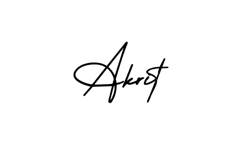 It looks lik you need a new signature style for name Akrit. Design unique handwritten (AmerikaSignatureDemo-Regular) signature with our free signature maker in just a few clicks. Akrit signature style 3 images and pictures png